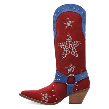 Botas Lucky Stars de Gamuza Punta Recortada Para Dama Multi Color - Dingo - Dan Post Boots