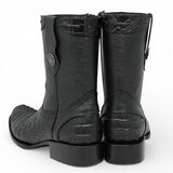 Botas Negras de Piel Punta Dubai Grabado Caiman Belly - LC265 - La Carreta