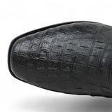 Botas Negras de Piel Punta Dubai Grabado Caiman Belly - LC265 - La Carreta