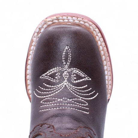 Botas para Niña de Cuero Crazy Horma Rodeo Color Chocolate – Hooch Boots H329594 - CaballoBronco.com
