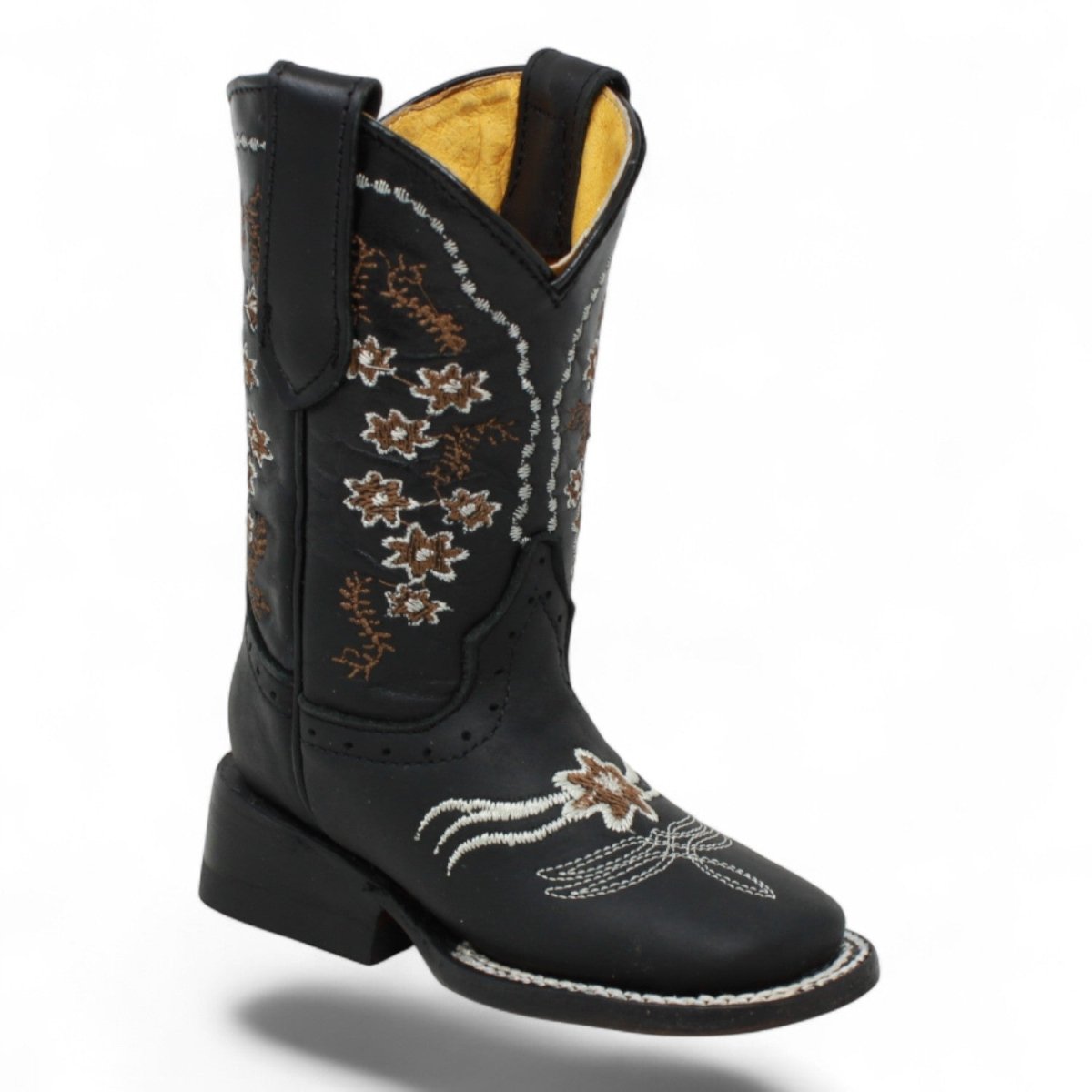 Botas para Niña de Cuero Crazy Horma Rodeo Color Negro Q422F6205 - Quincy Boots