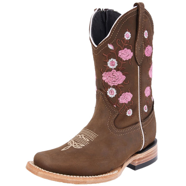 Girls Botas Vaqueras Rosas Para NiÃ±a Girls' Nubuck Rodeo Boots In