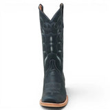Botas Triad de Piel Original con Diseño Tribal Punta Cuadrada Para Dama Color Azul Savage - Tanner Mark Boots - Tanner Mark Boots