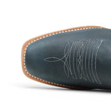 Botas Triad de Piel Original con Diseño Tribal Punta Cuadrada Para Dama Color Azul Savage - Tanner Mark Boots - Tanner Mark Boots