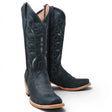 Botas Triad de Piel Original con Diseño Tribal Punta Cuadrada Para Dama Color Azul Savage - Tanner Mark Boots - Tanner Mark Boots