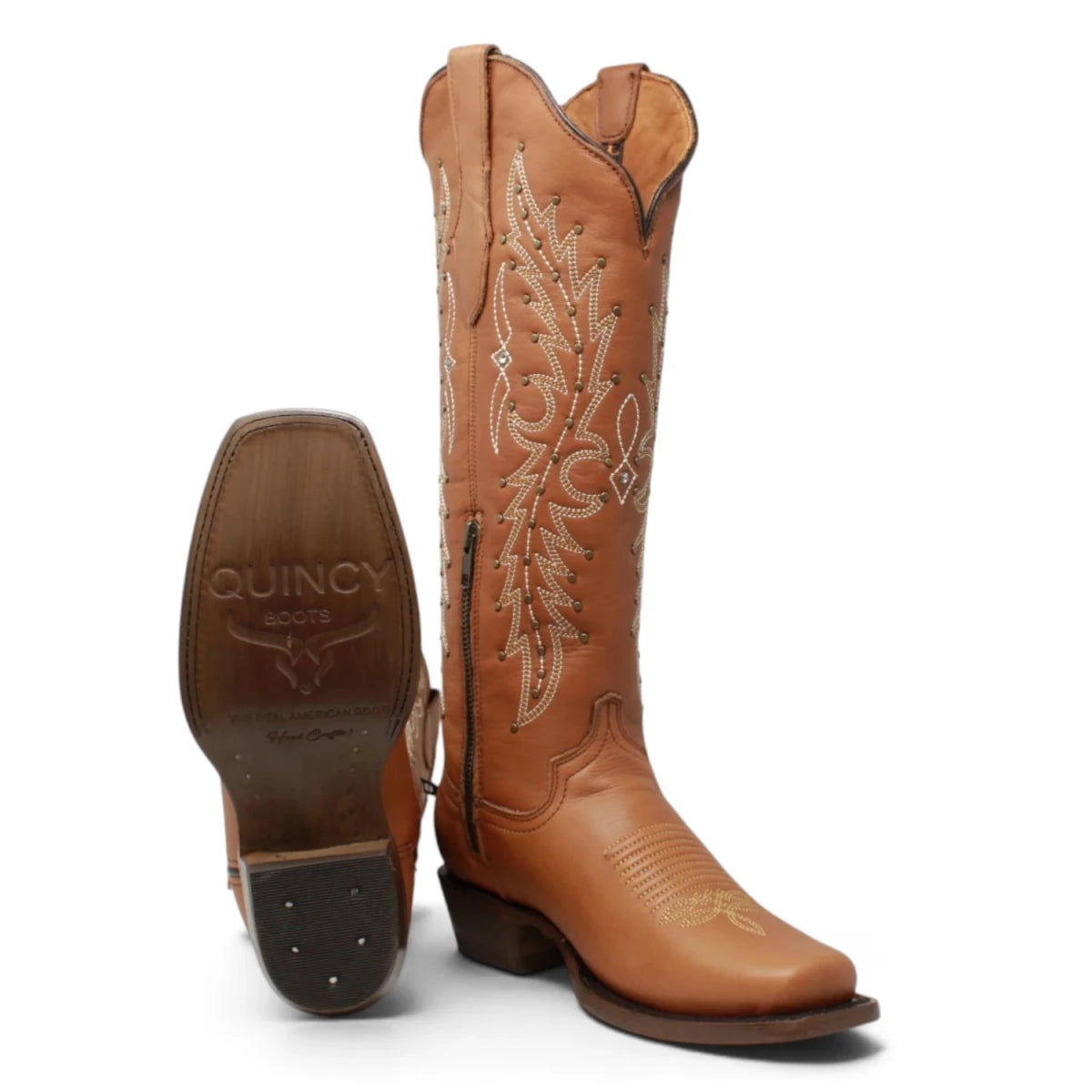 Botas Vaqueras Altas para Dama Quincy – Punta Rodeo - Quincy Boots