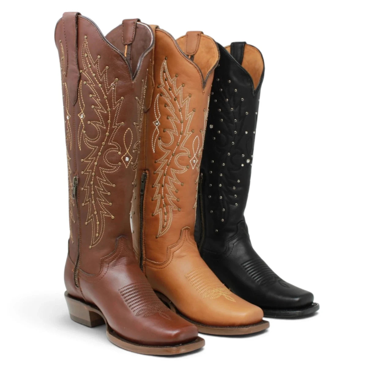 Botas Vaqueras Altas para Dama Quincy – Punta Rodeo - Quincy Boots