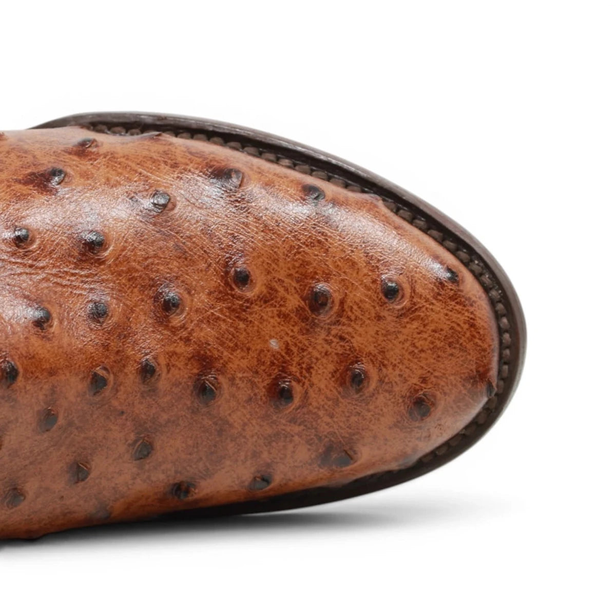 Botas Vaqueras Black Label con Grabado Tipo Avestruz – Cognac - Tanner Mark Boots