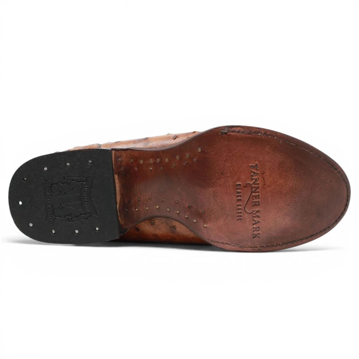 Botas Vaqueras Black Label con Grabado Tipo Avestruz – Cognac - Tanner Mark Boots