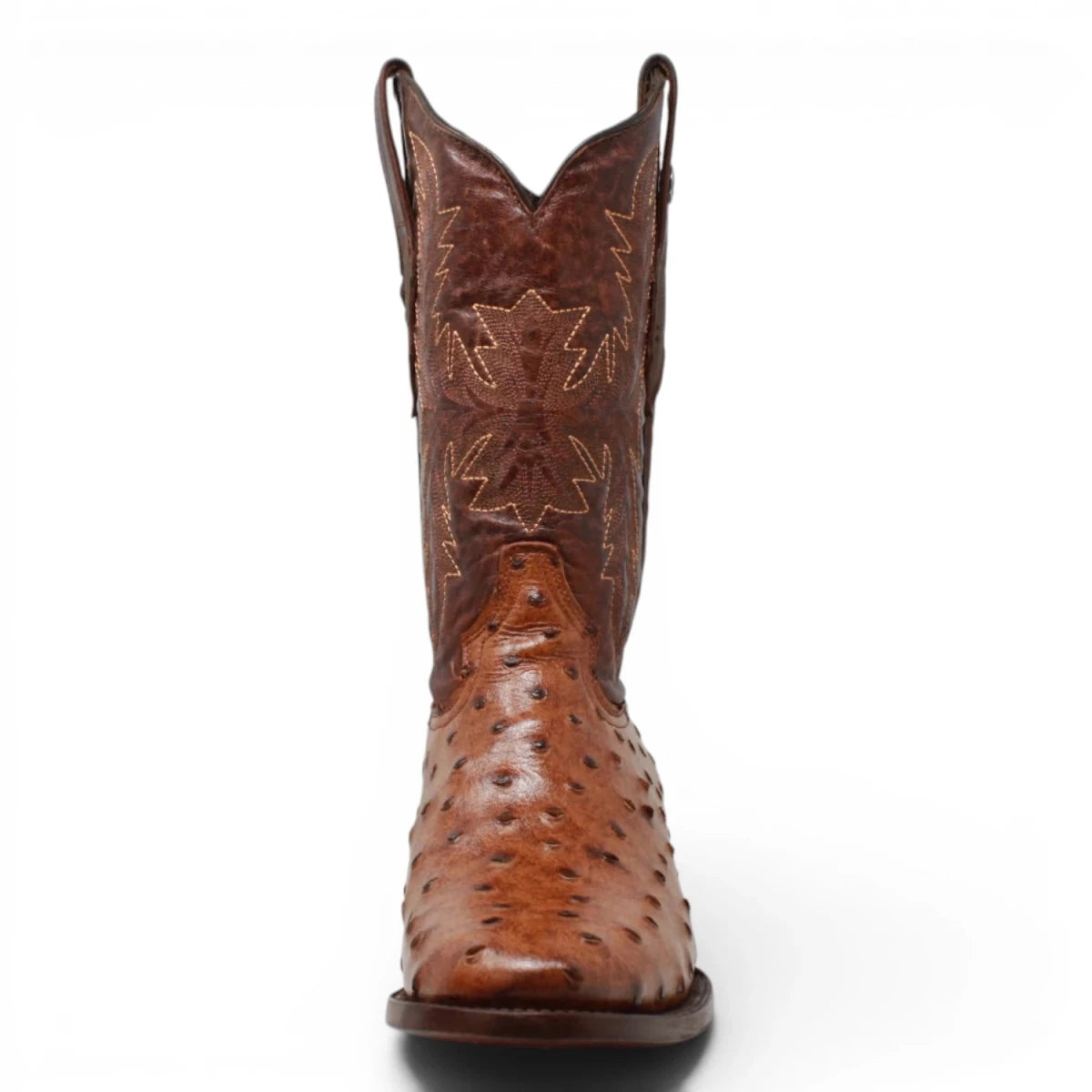 Botas Vaqueras Black Label con Grabado Tipo Avestruz – Cognac - Tanner Mark Boots