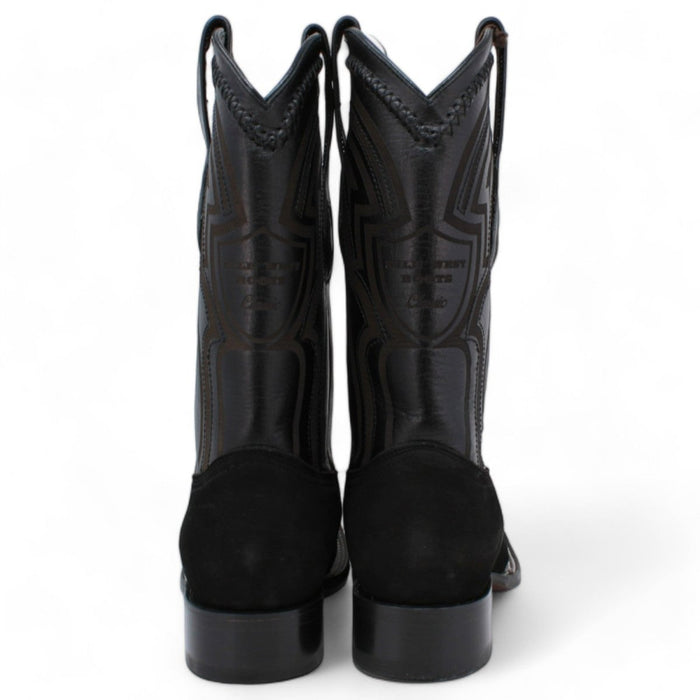 Botas Vaqueras de Cuero Nobuk Horma Cuadrada Ancha WW - 2824L6305 - Wild West Boots