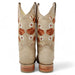 Botas Vaqueras de Cuero para Dama Acabado Nobuck en Hueso ROD - 41504 - Rodeo Imports