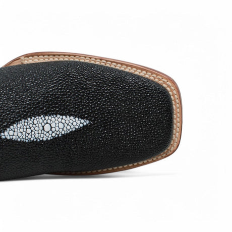 Botas Vaqueras de Piel con Estampado Manta Raya Punta Cuadrada TM205562 - Tanner Mark Boots