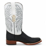 Botas Vaqueras de Piel con Estampado Manta Raya Punta Cuadrada TM205562 - Tanner Mark Boots