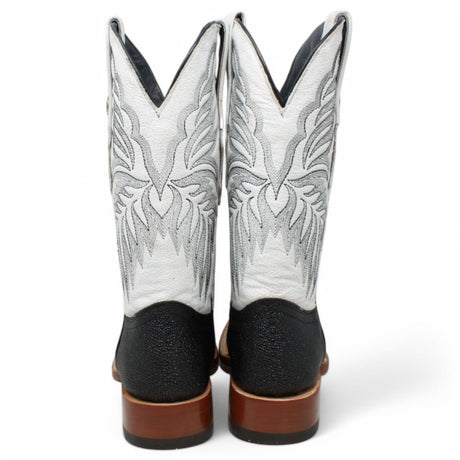 Botas Vaqueras de Piel con Estampado Manta Raya Punta Cuadrada TM205562 - Tanner Mark Boots