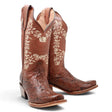 Botas Vaqueras para Dama de Pantorrilla Ancha – Cognac con Bordado Floral TML205084AF - Tanner Mark Boots