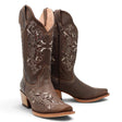 Botas Vaqueras para Mujer de Pantorrilla Ancha – Chocolate Pull Up TML205059AF - Tanner Mark Boots