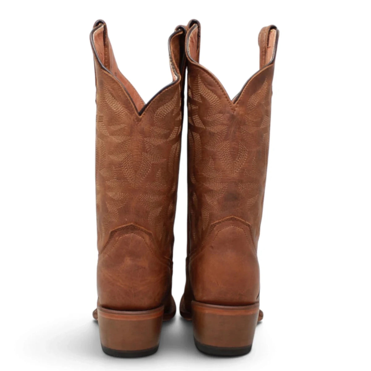 Botas Vaqueras para Mujer de Pantorrilla Ancha – Cognac Calfskin -TML201383AF - Tanner Mark Boots