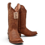 Botas Vaqueras para Mujer de Pantorrilla Ancha – Cognac Calfskin -TML201383AF - Tanner Mark Boots
