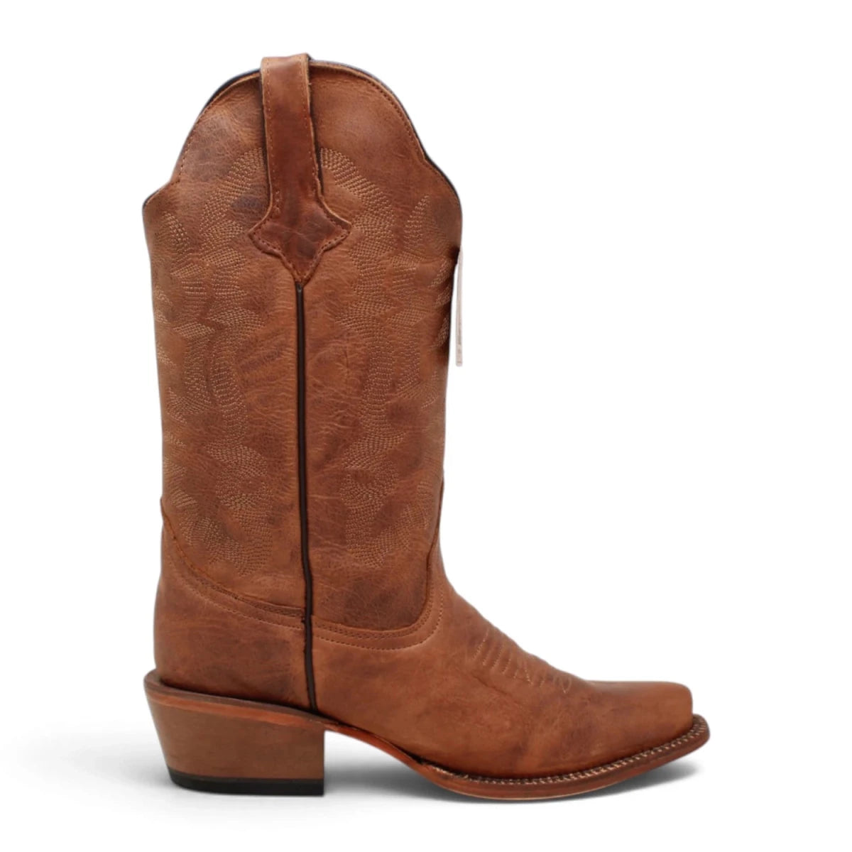 Botas Vaqueras para Mujer de Pantorrilla Ancha – Cognac Calfskin -TML201383AF - Tanner Mark Boots
