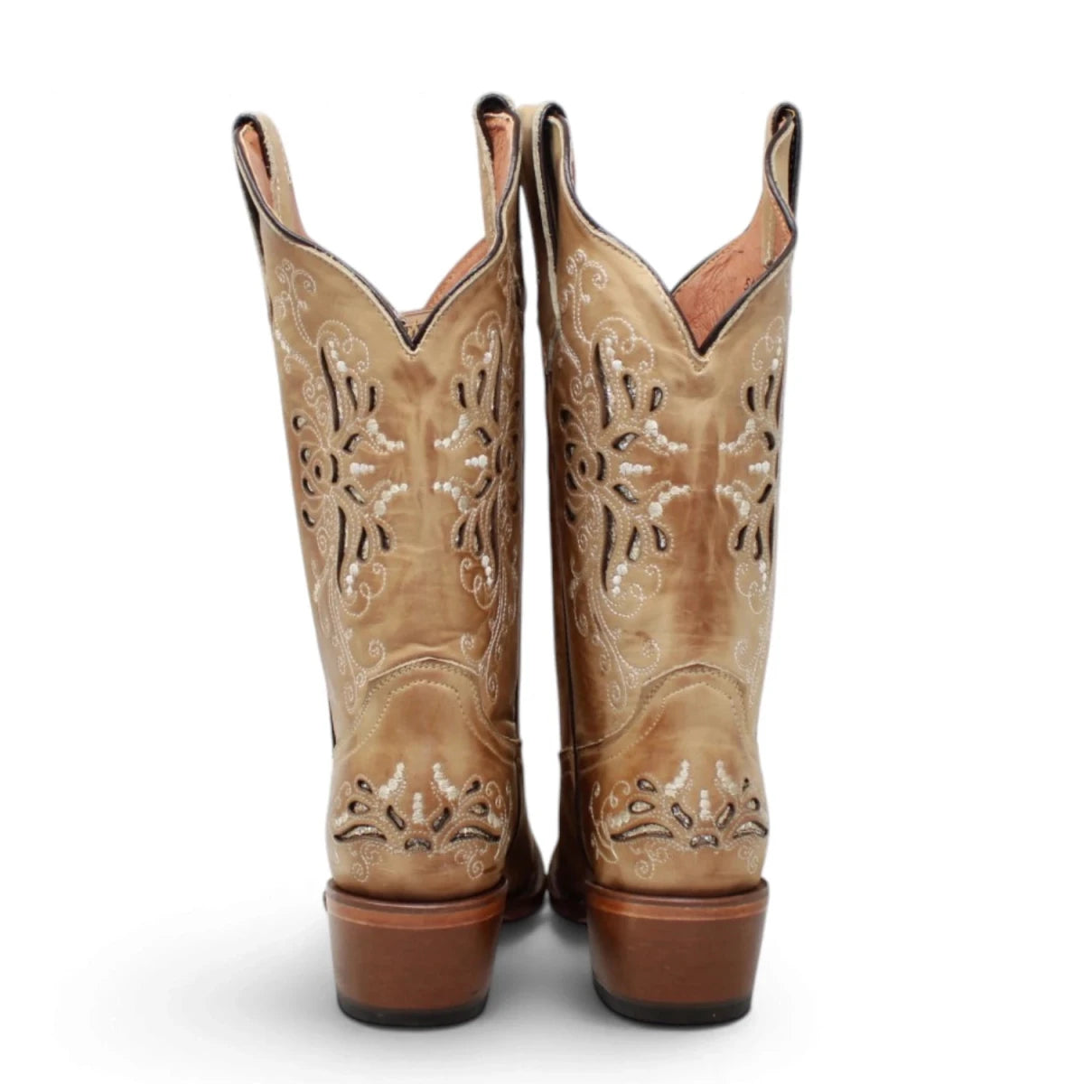 Botas Vaqueras para Mujer de Pantorrilla Ancha – Color Burnished Sand - TML205060AF - Tanner Mark Boots