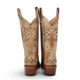Botas Vaqueras para Mujer de Pantorrilla Ancha – Color Burnished Sand - TML205060AF - Tanner Mark Boots