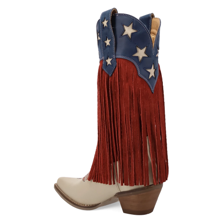 Botas Wild N' Free de Piel Original Punta Recortada Para Dama Color Beige - Dingo - Dan Post Boots