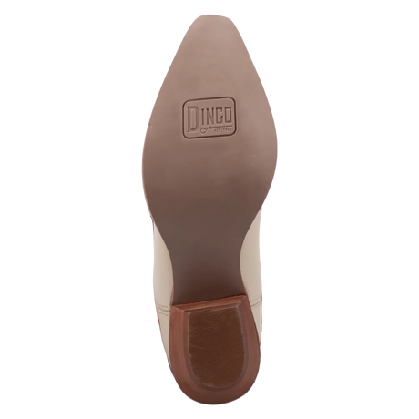 Botas Wild N' Free de Piel Original Punta Recortada Para Dama Color Beige - Dingo - Dan Post Boots