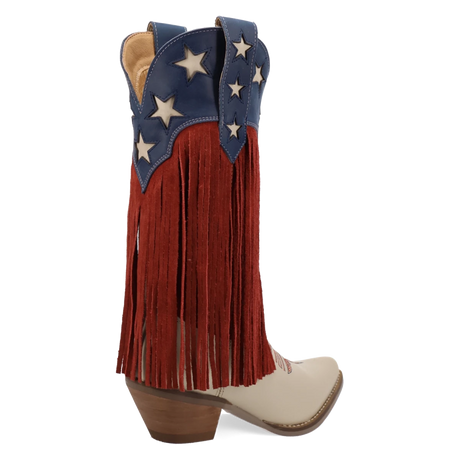 Botas Wild N' Free de Piel Original Punta Recortada Para Dama Color Beige - Dingo - Dan Post Boots