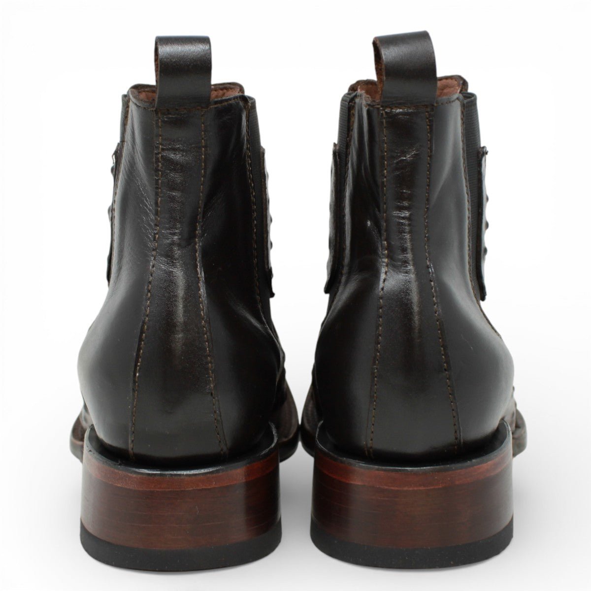 Botin de Avestruz Grabado con Punta Cuadrada Q82B0394 - Quincy Boots