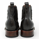 Botin de Avestruz Grabado con Punta Cuadrada Q82B0394 - Quincy Boots