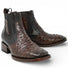 Botin de Avestruz Grabado con Punta Cuadrada - Quincy - Quincy Boots