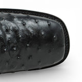 Botin de Avestruz Grabado con Punta Cuadrada - Quincy - Quincy Boots