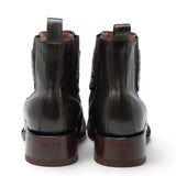 Quincy Men´s Caiman Hornback Print Square Toe Ankle Boots - Brown - Pair Back View
