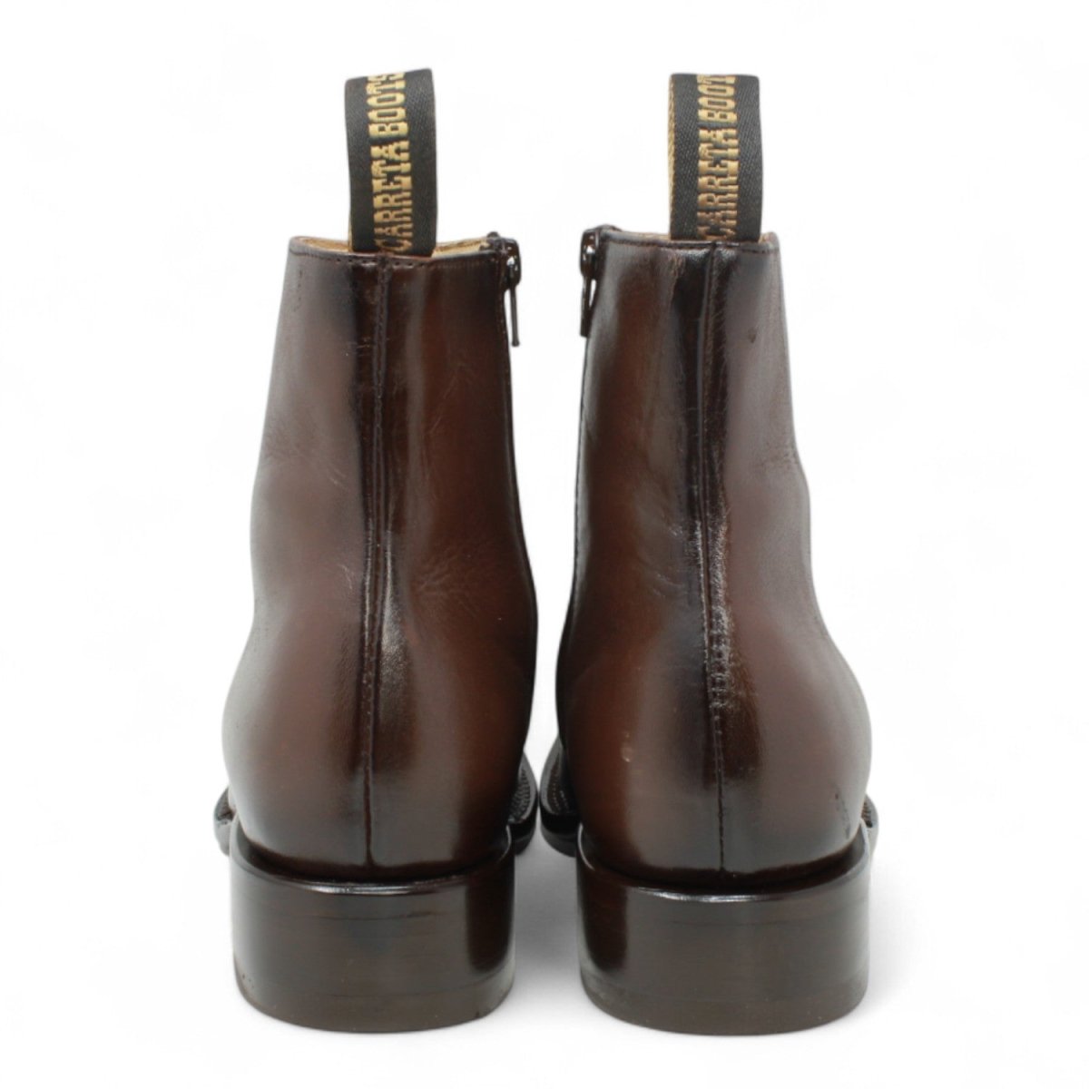 Botin de Piel Punta Dubai Cuadrada Para Hombre Color Cafe - LC266 - La Carreta