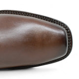 Botin de Piel Punta Dubai Cuadrada Para Hombre Color Cafe - LC266 - La Carreta