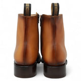 Botin de Piel Punta Dubai Cuadrada Para Hombre Color Miel - LC266 - La Carreta