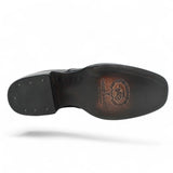 Botin de Piel Punta Dubai Cuadrada Para Hombre Color Negro - LC266 - La Carreta