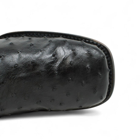 Botin Vaquero de Avestruz Original Horma Cuadrada Color Negro - Vestigium - Vestigium