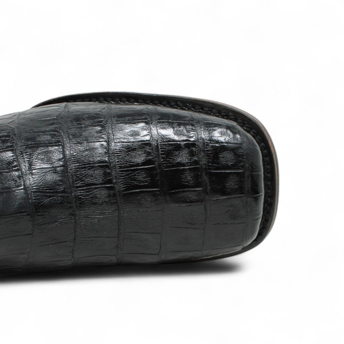 Botin Vaquero de Caiman Original Horma Cuadrada Color Negro - Vestigium - Vestigium