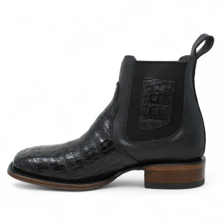Botin Vaquero de Caiman Original Horma Cuadrada Color Negro - Vestigium - Vestigium