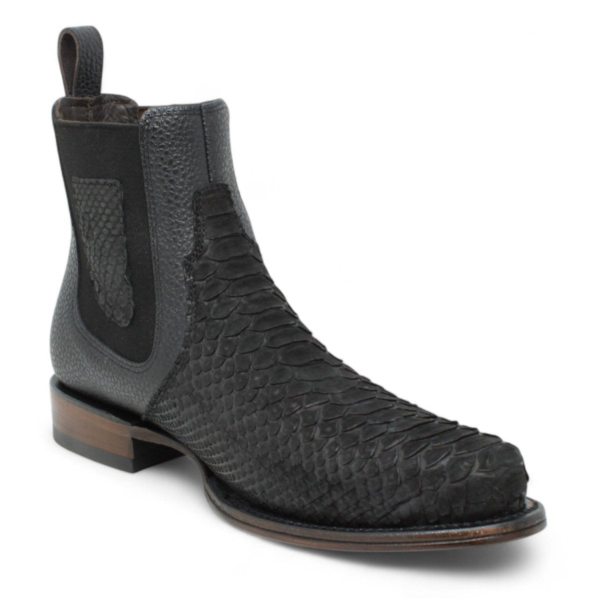 Botin Vaquero de Piton Original Horma Milan Color Negro - Vestigium - Vestigium