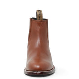Botines Charros de Piel Original Punta Redonda Roper Color Cafe - Los Altos Boots - Los Altos Boots