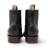 Botines Charros de Piel Original Punta Redonda Roper Color Negro - Los Altos Boots - Los Altos Boots