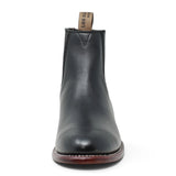 Botines Charros de Piel Original Punta Redonda Roper Color Negro - Los Altos Boots - Los Altos Boots