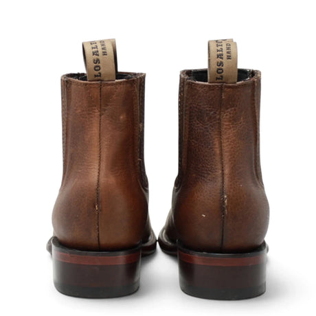 Botines Charros de Piel Original Punta Redonda Roper Color Rage Nuez - Los Altos Boots - Los Altos Boots