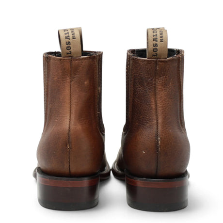 Botines Charros de Piel Original Punta Redonda Roper Color Rage Nuez - Los Altos Boots - Los Altos Boots