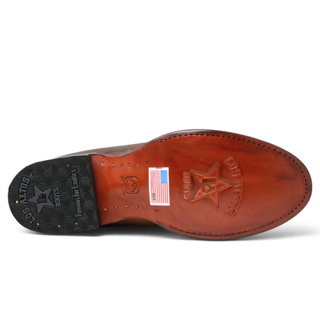 Botines Charros de Piel Original Punta Redonda Roper Color Rage Nuez - Los Altos Boots - Los Altos Boots