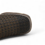 Botines Charros Quincy de Punta Cuadrada y Suela de Hule Cafe - Q82BT6207 - Quincy Boots