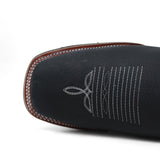 Botines Charros Quincy Punta Cuadrada con Suela de Hule Color Negro Q82BU2705 - Quincy Boots